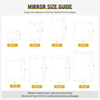 Culer White Wall Mirror For Bathroom,Rectangle Rustic 24 X 36 Inch Hanging Vanity Mirrors With Wood Grain Pattern For Living Room,Bedroom,Entryway (24X36 Inch, White)