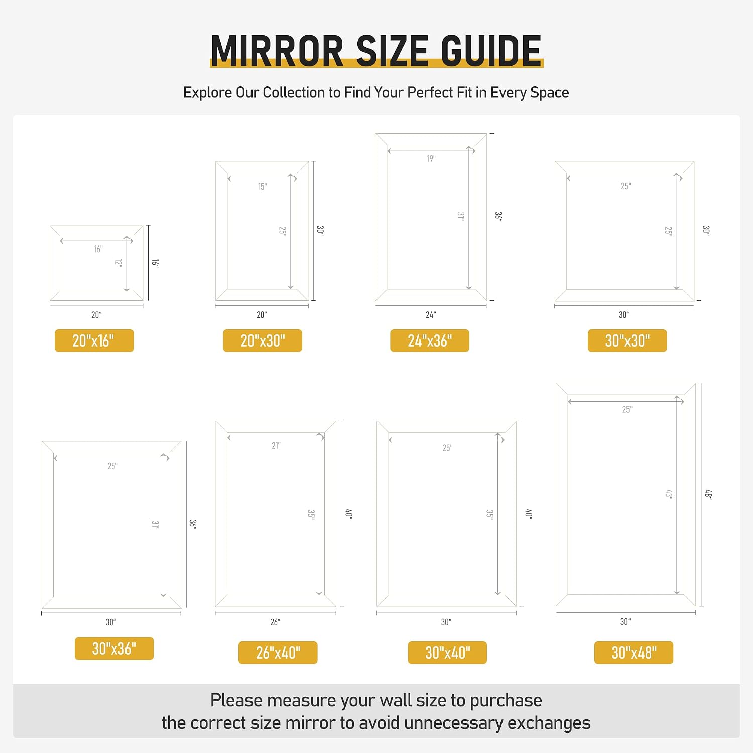 Culer White Wall Mirror For Bathroom,Rectangle Rustic 24 X 36 Inch Hanging Vanity Mirrors With Wood Grain Pattern For Living Room,Bedroom,Entryway (24X36 Inch, White)