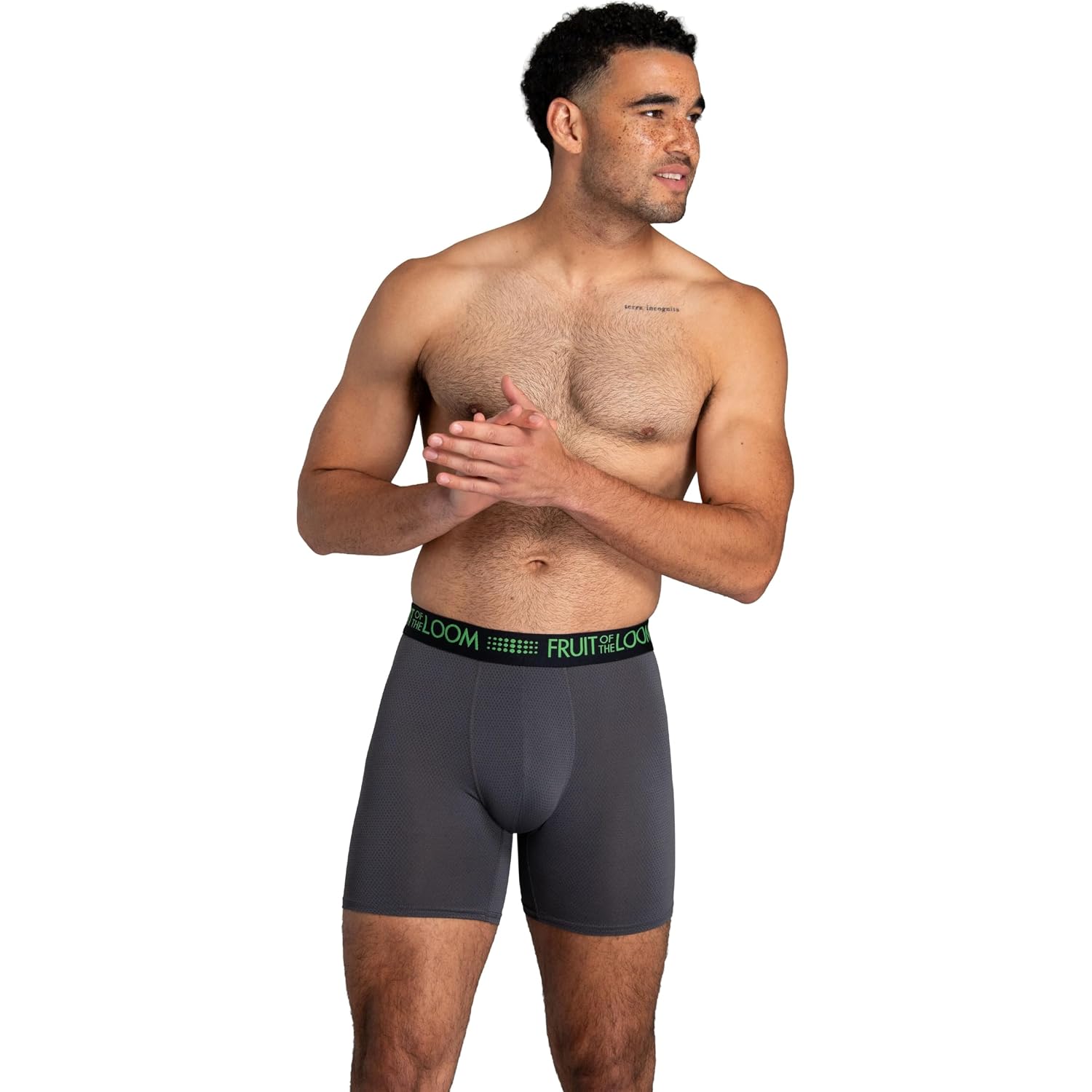 Fruit Of The Loom Men'S Men'S Breathable Boxer Briefs, Moisture Wicking Underwear, Assorted Color Multipacks
