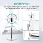 Miyadiva 20X Magnifying Makeup Mirror,Double Sided 1X & 20X Magnifying Mirror With Stand,Tabletop Magnified Vanity Mirror With 360°Rotation For Bathroom Or Bedroom 7.8 Inch