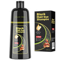Black Hair Dye Shampoo for Woman & Man, Argan Hair Color Shampoo 3 in 1, Semi-Permanent Gray Hair Coverage, Mild Formula, Lasts 30 Days(16.90 oz)