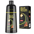 Black Hair Dye Shampoo for Woman & Man, Argan Hair Color Shampoo 3 in 1, Semi-Permanent Gray Hair Coverage, Mild Formula, Lasts 30 Days(16.90 oz)
