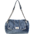 Large Denim Purses For Women Denim Tote Bag Casual Retro Crossbody Lightweight Shoulder Bag Canvas Handbags