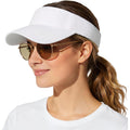Comfortable Breathable Sun Visors for Women-Cotton Structured Brim Pontail Visor Hats for Casual,Walking,Beach