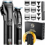 Novah® Professional Hair Clippers For Men, Professional Barber Clippers And Trimmer Set, Mens Cordless Hair Clipper For Barbers Haircut Kit Fade