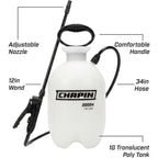 Chapin 1-Gallon Pump Sprayer, Easy Use For Home & Garden | Durable Lightweight Tank; Ideal For Weed Control, Plant Care And Cleaning With Adjustable Nozzle, Long Hose And Easy Pump