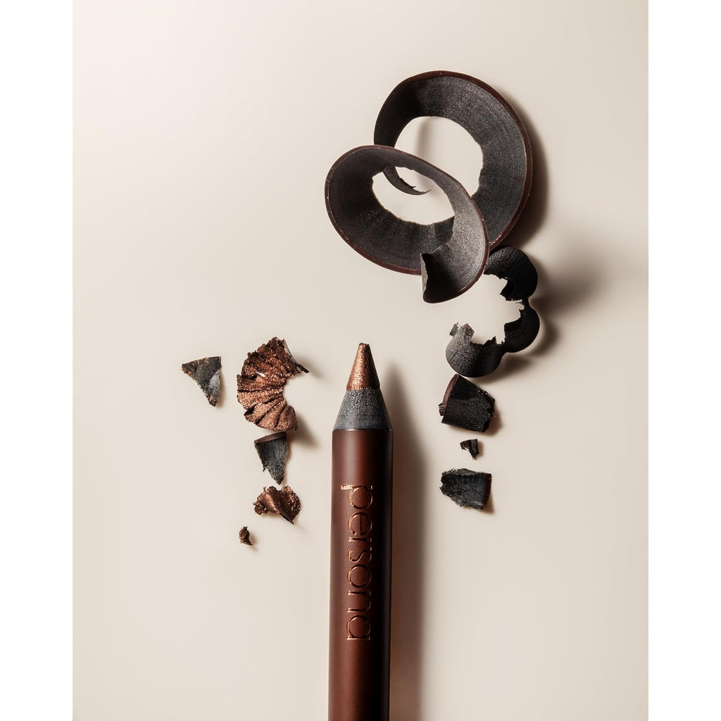 Persona 24Hr Chocolate Waterproof Eyeliner Pencil | Creamy, Smudgeable Pencil For Lash Line & Waterline | All-Day To All-Night Wear | Vegan, Cruelty-Free, Paraben-Free | Made In Usa