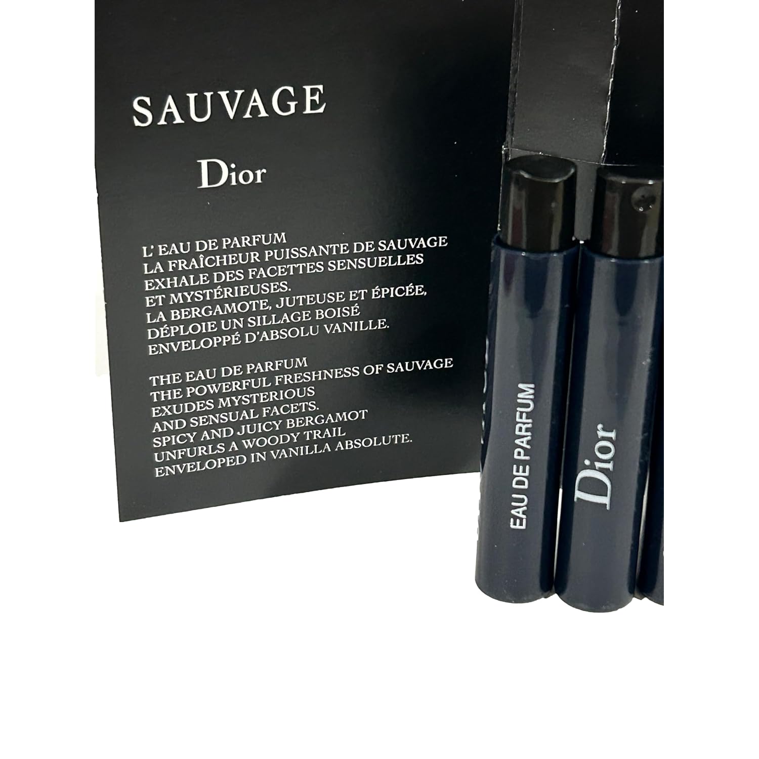 Dior Christian SAUVAGE MEN Sample Perfume EDP Vial 1 ml /0.03 oz - 3 PCS - Set of 3