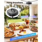Fly Fans For Tables, 2000Mah Rechargeable Food Fan, 20H Runtime | Flexible Neck For 360° Coverage, Quiet Table Fan With Soft Safety Blades, Ideal For Party, Picnic, Bbq, Indoor & Outdoor Use