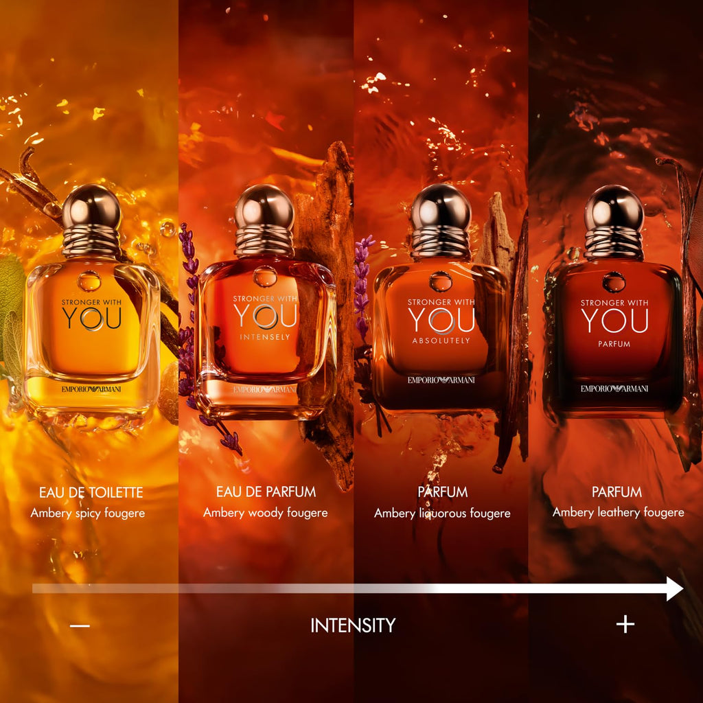 Armani Beauty - Stronger With You - Parfum - Cologne For Men - Woody & Ambery Fragrance - Rum, Bergamot, Lavendar, Cedarwood, And Vanilla Notes