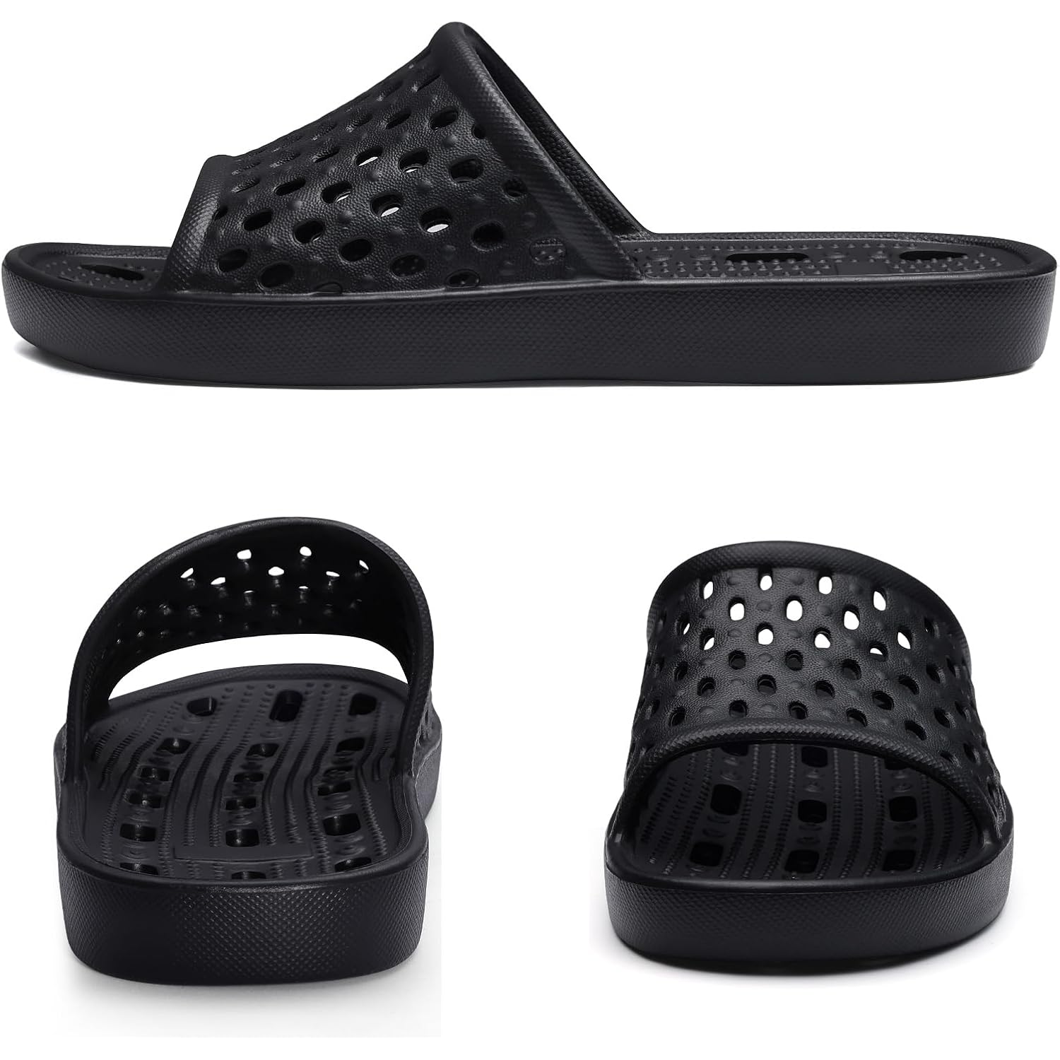 Litfun Shower Shoes For Women Non-Slip Quick Dry Shower Slippers Lightweight Pool Sandals With Drain Holes For College Dorm, Beach, Bathroom & Gym