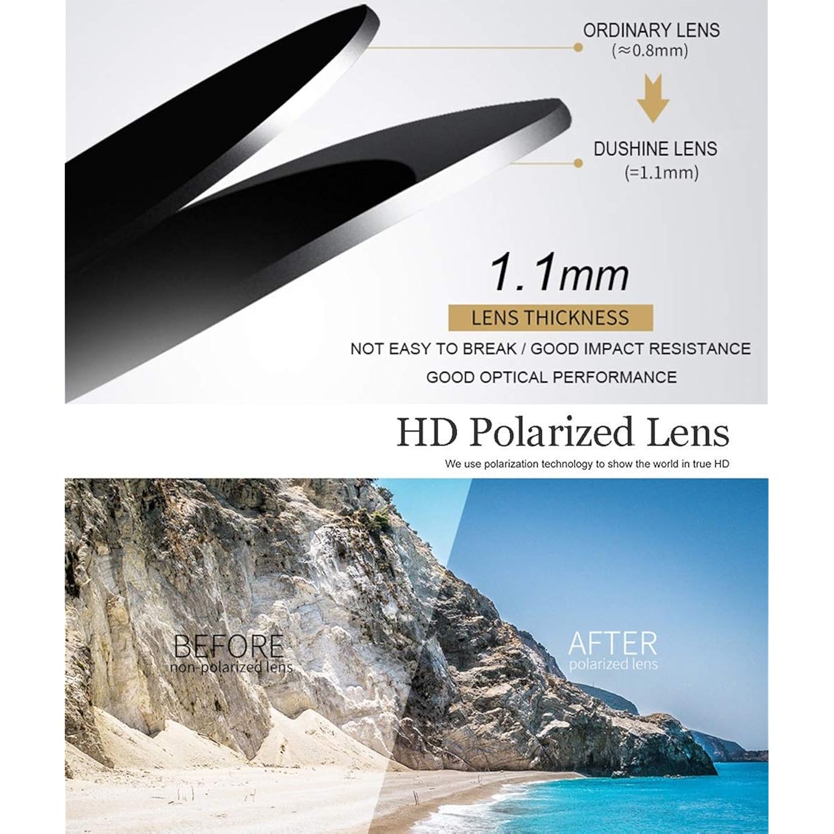 DUSHINE Polarized Sunglasses for Women Classic Retro Style UV400 Protection Vacation Beach Outfits Fashion Sunnies