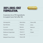 Nutrafol Men 50+ Hair Growth Supplements, Clinically Tested for Visibly Thicker Hair and Scalp Coverage, #1 Dermatologist-Recommended Hair Growth Supplement Brand - 1 Month Supply