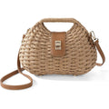 Richeart Clutch Purses For Women - Summer Beach Crossbody Bag With Adjustable Strap - Boho Shoulder Handwoven Straw Purse