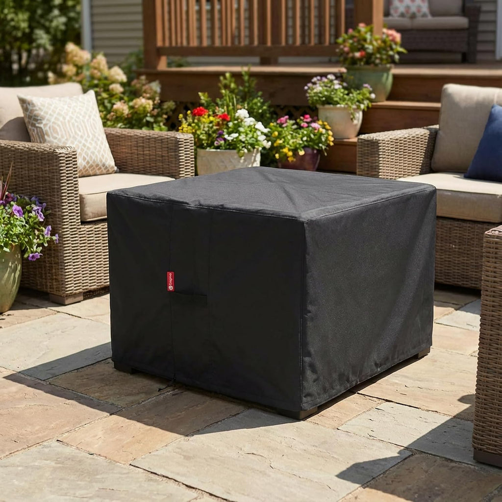 Gas Fire Pit Cover Square 32"L X 32"W X 24"H,Waterproof 600D
