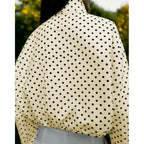 Women Polka Dot Jacket Lightweight Zip Up Coat 2026 Trendy Fall Outfits Cropped Spring Jackets With Pockets