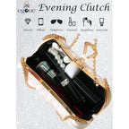 Gold Clutch Purses for Women - Elegant Sparkling evening bags for Wedding Galas, Prom Nights, Cocktail Parties& Formal Events