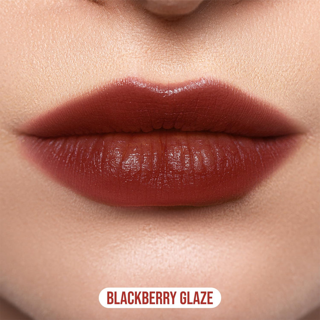 Profusion Cosmetics Lip Glaze Tinted Lip Gloss - Hydrating Lip Stain with Vitamins A & E, Buildable Color, Long Wearing Glossy Finish with Non-Sticky Formula, 7 Stunning Shades (Blackberry Glaze)