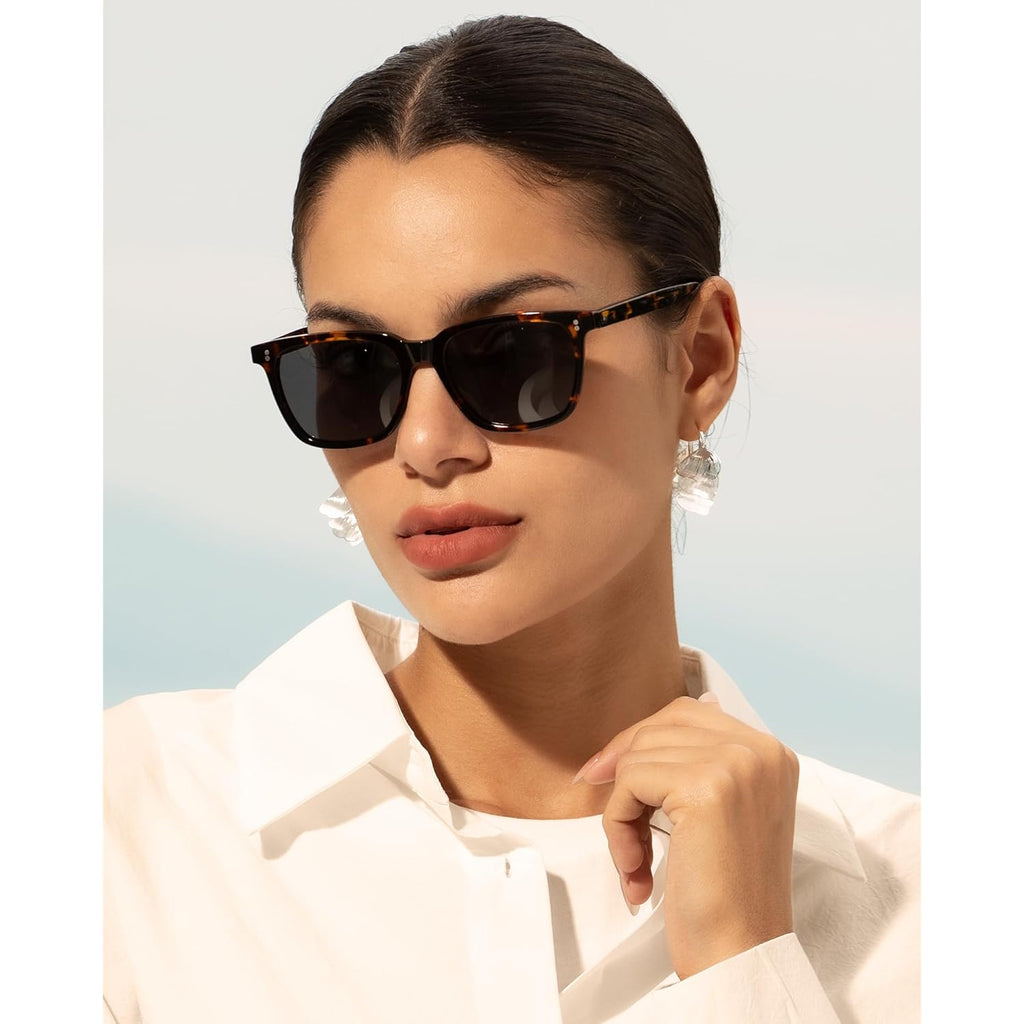 CARFIA Polarized Sunglasses for Women: Acetate, Small/Medium Size, UV400 Anti Glare CA5354