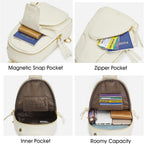 Kattee Sling Bag For Women, Leather Fanny Packs Crossbody Purse, Small Chest Bag With Rfid Blocking, Beige