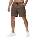 Men'S Casual 7 Inch Shorts Twill Drawstring Summer Beach Stretch Golf Shorts With Zipper Pockets