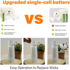 Flickering Flameless Candles Battery Operated With Remote And 2/4/6/8 H Timer Acrylic Led Pillar Candles Pack Of 9 (Appr D2.3"Xh5.5"6.5"7.5")With Realistic 3D Wick Candles For Home Decor(White)