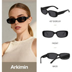 Rectangle Sunglasses For Womens Men - Trendy Y2K Retro Sun Glasses 90’S Vintage Fashion Uv400 Protection Eyeglasses