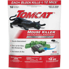Tomcat Mouse Killer, Child & Dog Resistant, Refillable Station And 16 Baits | Weather-Resistant Indoor/Outdoor Bait Station With Clear Monitoring Lid, 1 Station And 16 Bait Blocks