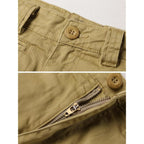 Akarmy Men'S Camo Cargo Shorts Outdoor Multi-Pocket Cotton Casual Shorts With No Belt