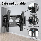 Jobzyp Tilt Tv Wall Mount Bracket For 14-42 Flat Screen Tvs & Monitors, 19 21 23 27 29 32 37 39 Inch Low Profile Universal Tilting Tv Monitor Mount Fits 8" Wood Studs Vesa 50X50-200X200Mm Up To 55 Lbs