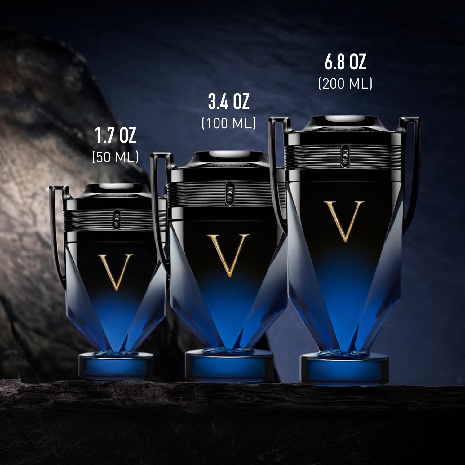 Rabanne Invictus Victory Elixir Parfum for Men - Long Lasting Intense Amber Woody Spicy Men's Perfume with Cardamom, Lavender & Vanilla - Trophy Bottle French Fragrance Spray