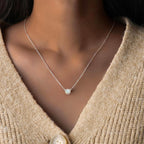 RareLove First Time Mom Gift,Daughter Pregnancy Gifts 925 Sterling Silver White Opal Necklace For Mom to be,Expecting Moms