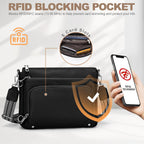 Anti-Theft Crossbody Purse For Women, Crossbody Shoulder Bag With Built-In Wallet & Rfid Blocking For Travel Workout