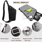 Crossbody Travel Bags For Women, Anti Theft Proof Safe Slim Sling Travel Purses, Personal Flex Shoulder Bag For Men Women