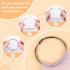 Subay 100pcs Fan-shaped Nail Swatches Sticks with Number Stickers, False Fake Nail Art Tips Sticks Polish Gel Salon Display Practice Tools with Metal Split Ring Holder