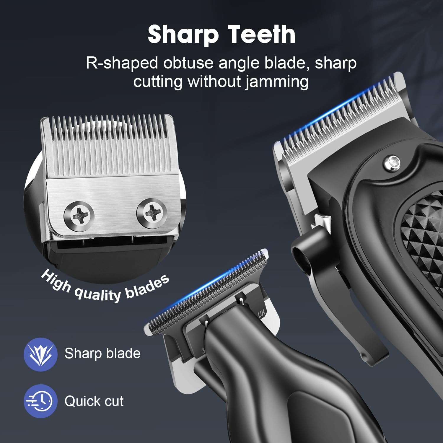 Hiena Professional Hair Clipper Set & Trimmer Kit For Men, Rechargeable Cordless Barber Clippers For Hair Cutting, Haircut Clippers, Gift For Men