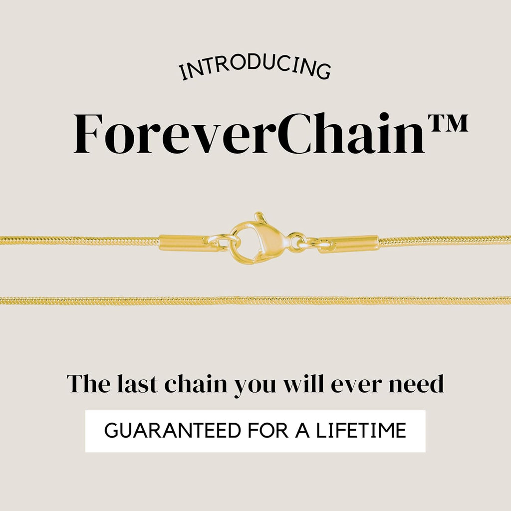 KISPER 24k Gold Snake Chain Necklace – Thin, Dainty, Gold Plated Stainless Steel Jewelry for Women & Men with Lobster Clasp
