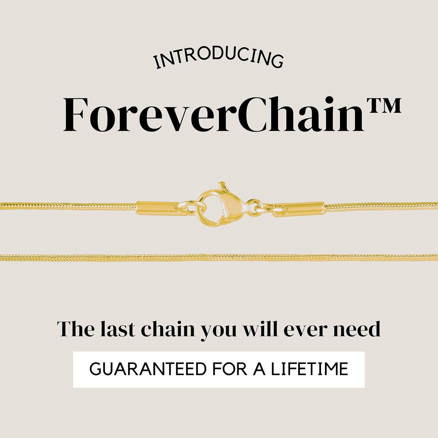 KISPER 24k Gold Snake Chain Necklace – Thin, Dainty, Gold Plated Stainless Steel Jewelry for Women & Men with Lobster Clasp
