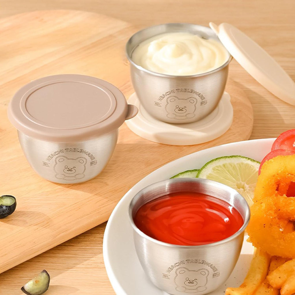 Stainless Steel Food Storage Containers Metal Food Storage Containers Leakproof Silicone Lids, 1Pcs Stainless Steel Seasoning Box Household Seasoning 1Pcs