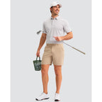 Men'S Golf Shorts 7"/ 9"/ 11" Inseam With 5 Pockets Lightweight Stretch Quick Dry Casual Dress Hybrid Short For Men
