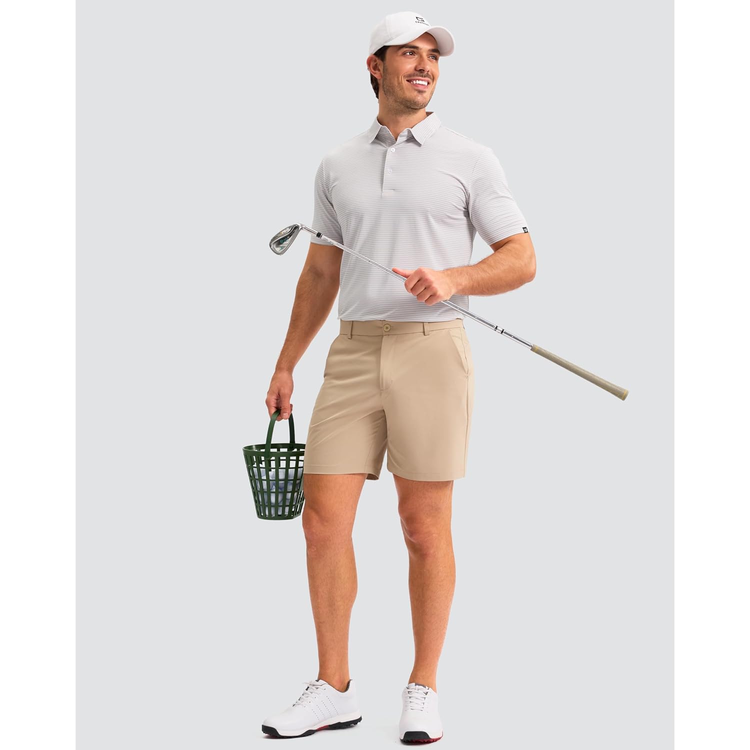 Men'S Golf Shorts 7"/ 9"/ 11" Inseam With 5 Pockets Lightweight Stretch Quick Dry Casual Dress Hybrid Short For Men