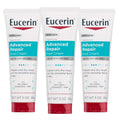 Eucerin Advanced Repair Foot Cream for Dry Feet and Heels, Repairs Very Dry, Rough Skin, Fragrance Free, Non Greasy, Fast Absorbing, Travel Size Lotion, 3 Oz Tube, Pack of 3