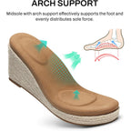 Shibever Women'S Wedge Sandals Comfortable: Dressy Platform Espadrilles | Arch Support For All-Day Comfort, Adjustable Ankle Strap, Summer Casual Daily Wear, Travel & Vacation
