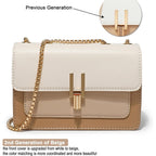 Color-Block Crossbody Bags For Women Leather Cross Body Purses Cute Designer Handbags Shoulder Bag Medium Size