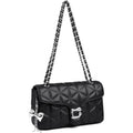 Quilted Crossbody Bags For Women - Small Leather Cross Body Shoulder Handbags Satchel Designer Evening Chain Purses | Cute Pendant Charm