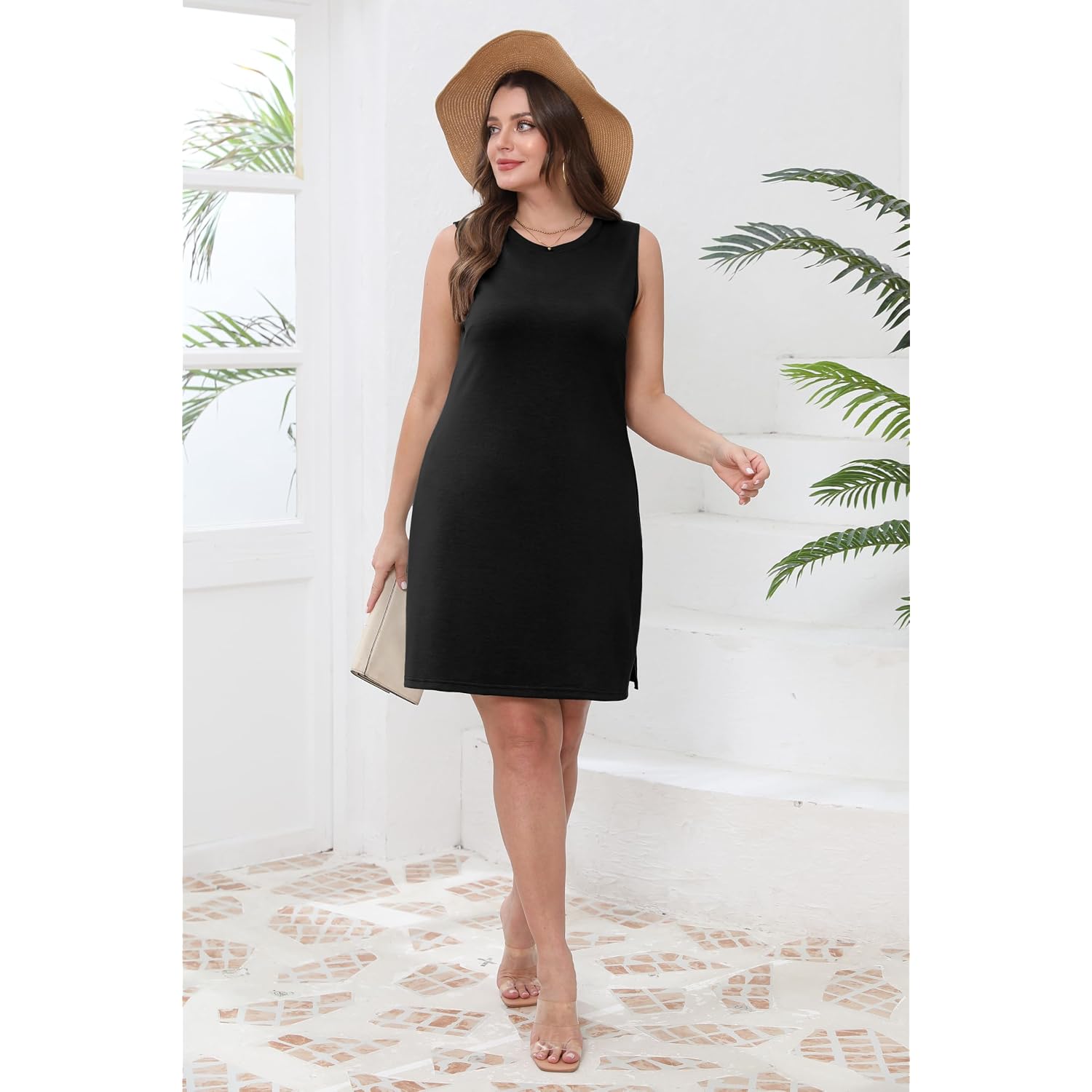 Sampeel Dresses For Women 2025 Casual Summer Sundresses Sleeveless Tank Dress Fashion Outfits