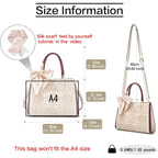 Foxlover Medium Tote Bag For Women Designer Vintage Satchel Handbags Top-Handle Purses
