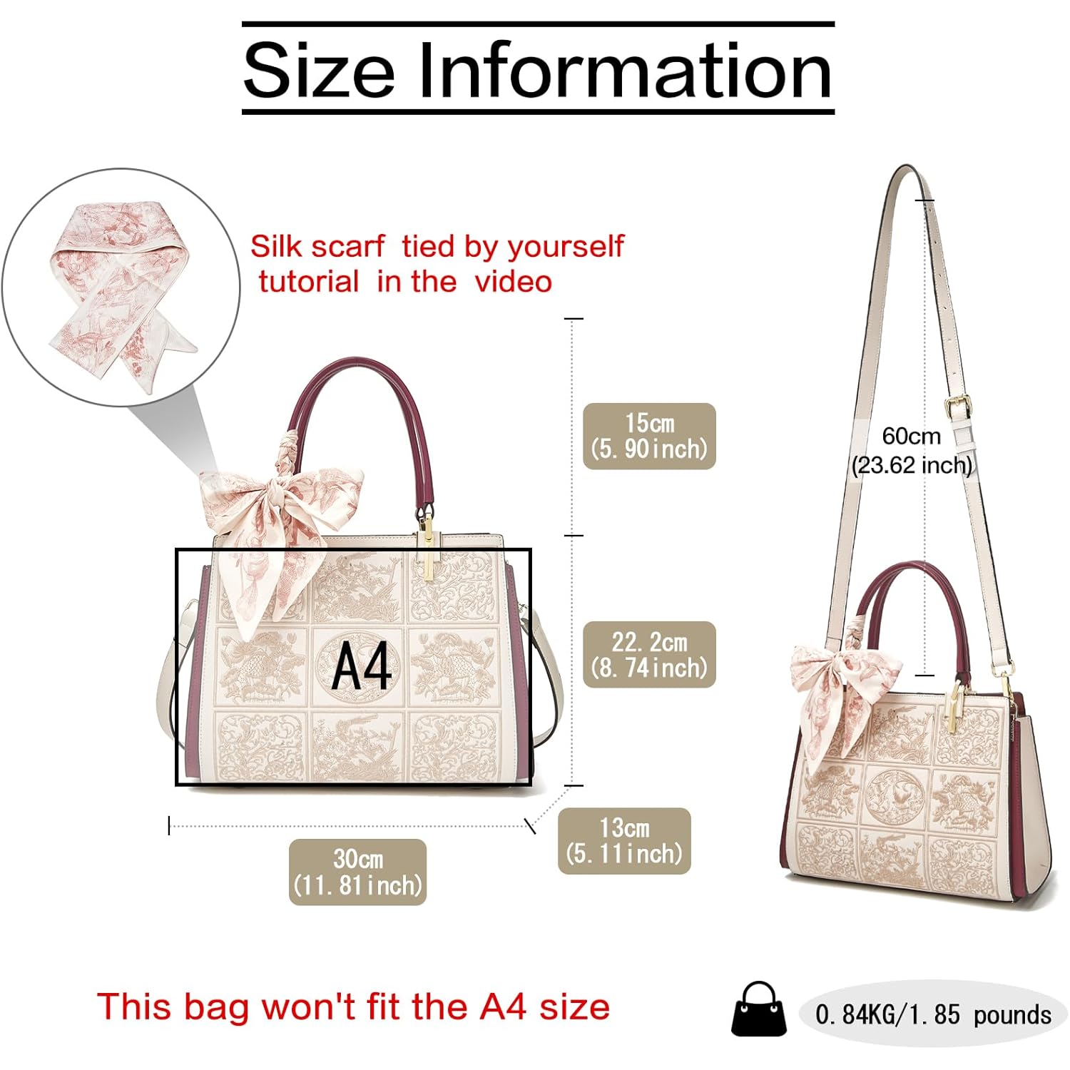 FOXLOVER Medium Tote Bag for Women Designer Vintage Satchel Handbags Top-handle Purses