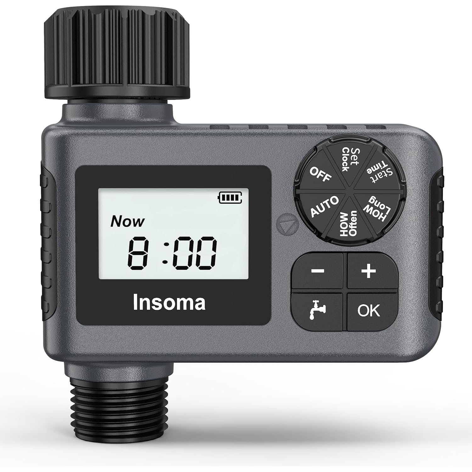 Outdoor Garden Hose Faucet Timers, Programmable Water Sprinkler Timer With Rain Delay/Manual/Automatic Drip Irrigation And Lawn Watering System For Yard, 1 Outlet