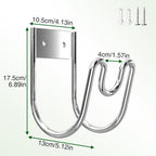Stainless Steel Garden Hose Holder - Silver Ss304 Water Hose Holder - Wall Mounted Hose Hanger Heavy Duty For Water Hose Extension Cords Vacuum Hose, Anti-Rust (1 Pack)